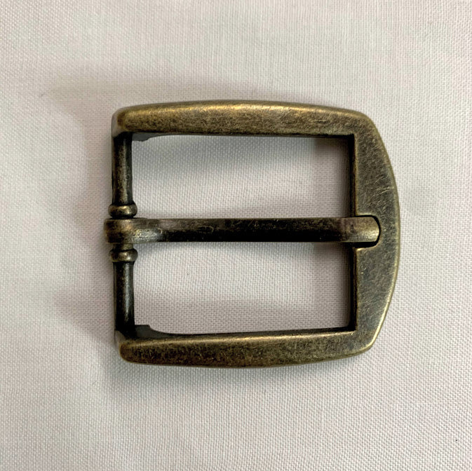 32mm Square Bubble Edge Solid Brass Harness Belt Buckle by