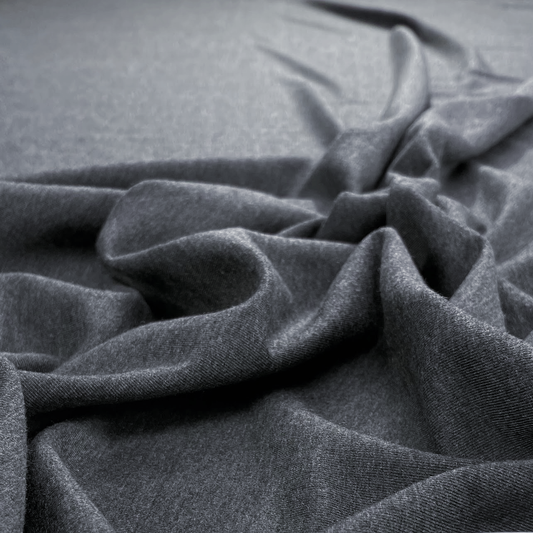 TENCEL™ Lyocell Organic Cotton French Terry - Heathered Charcoal Grey