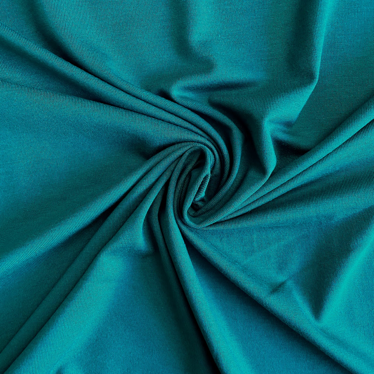 Bamboo/Cotton Stretch Jersey - Peacock Green