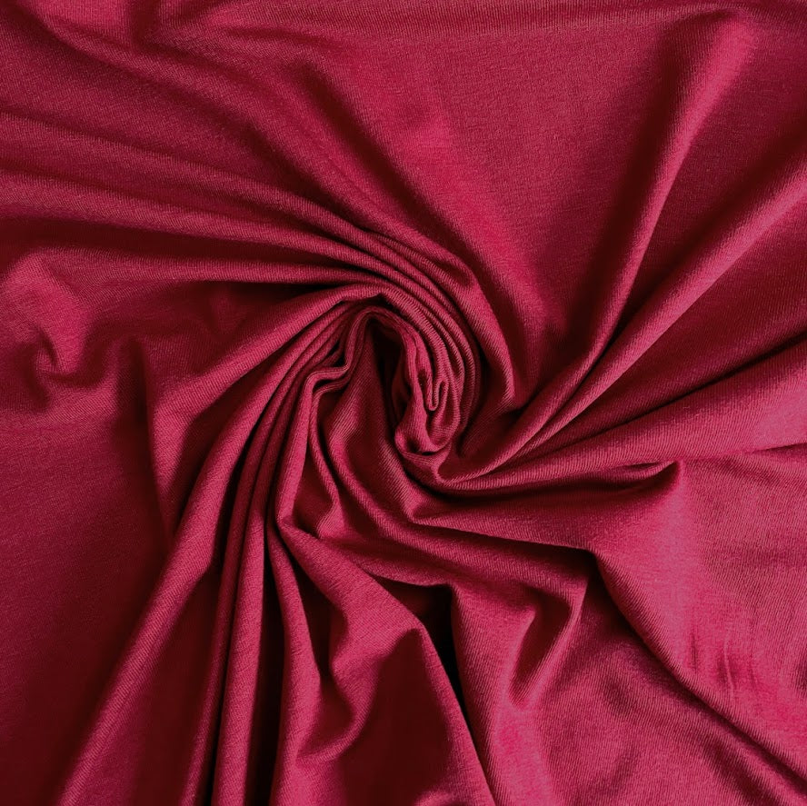 40" Remnant - Bamboo/Cotton Stretch Jersey - Scarlet
