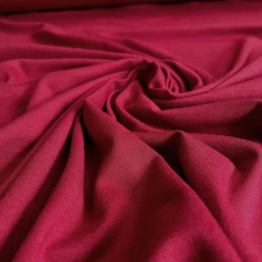 40" Remnant - Bamboo/Cotton Stretch Jersey - Scarlet