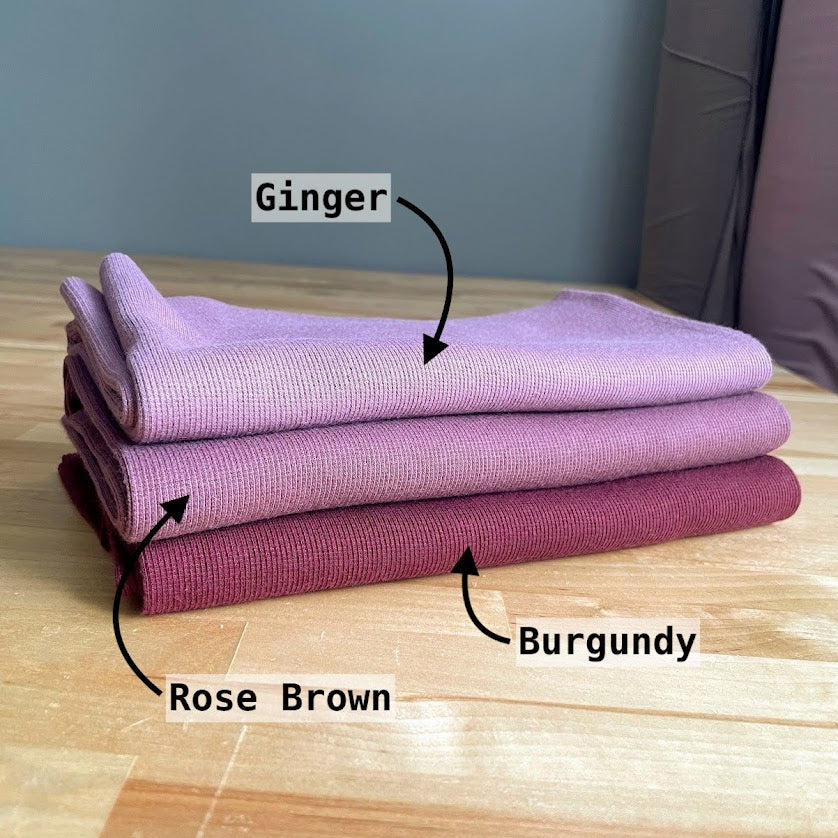 TENCEL™ Lyocell Organic Cotton 2x2 Ribbed Knit - Rose Brown