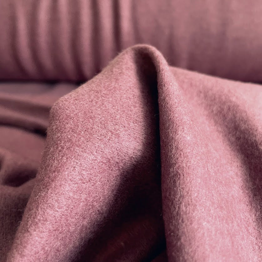 25" Remnant - TENCEL™ Lyocell Organic Cotton Brushed Stretch Sweatshirt Fleece - Rose Brown