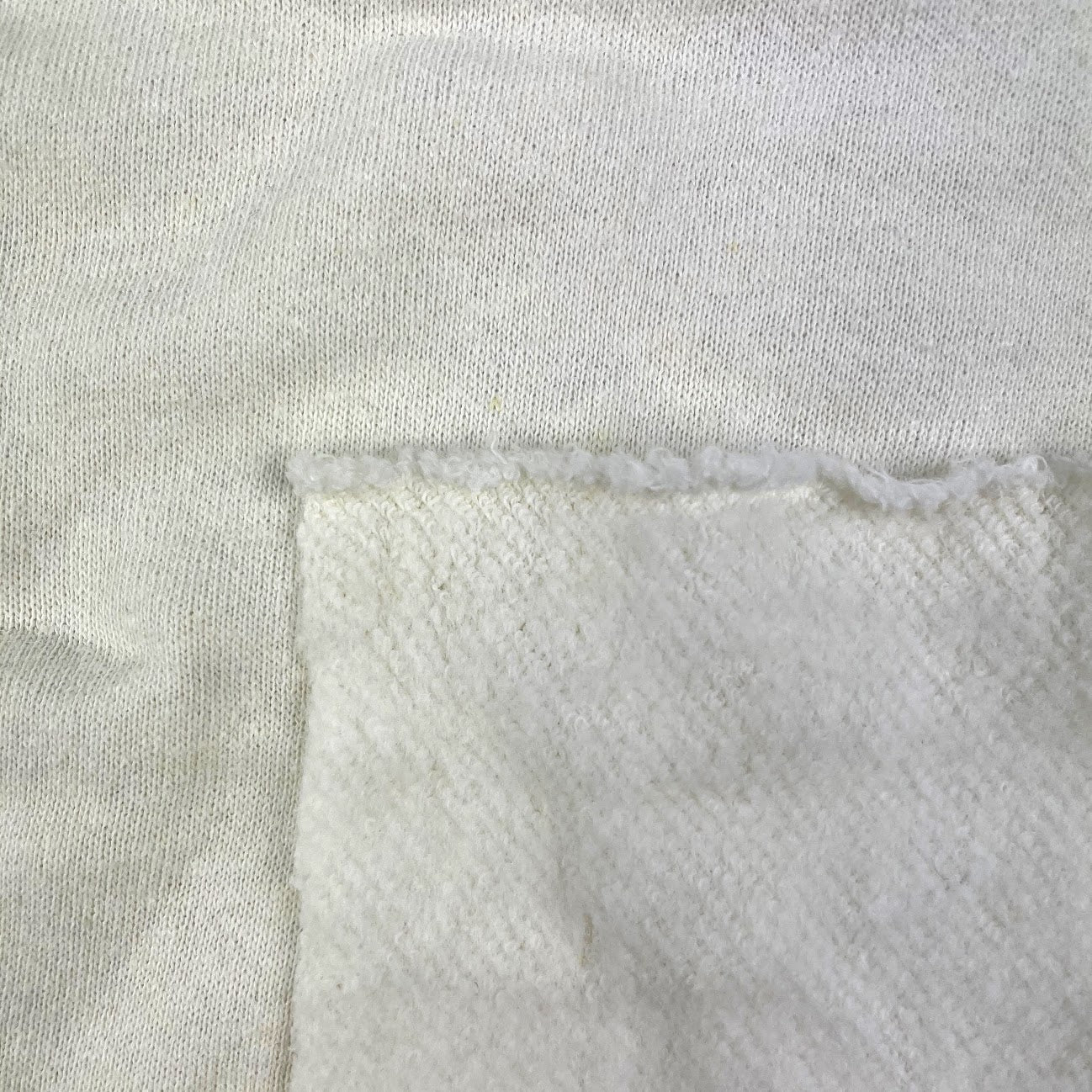 Hemp Organic Cotton Knit Fleece - Natural Off-White