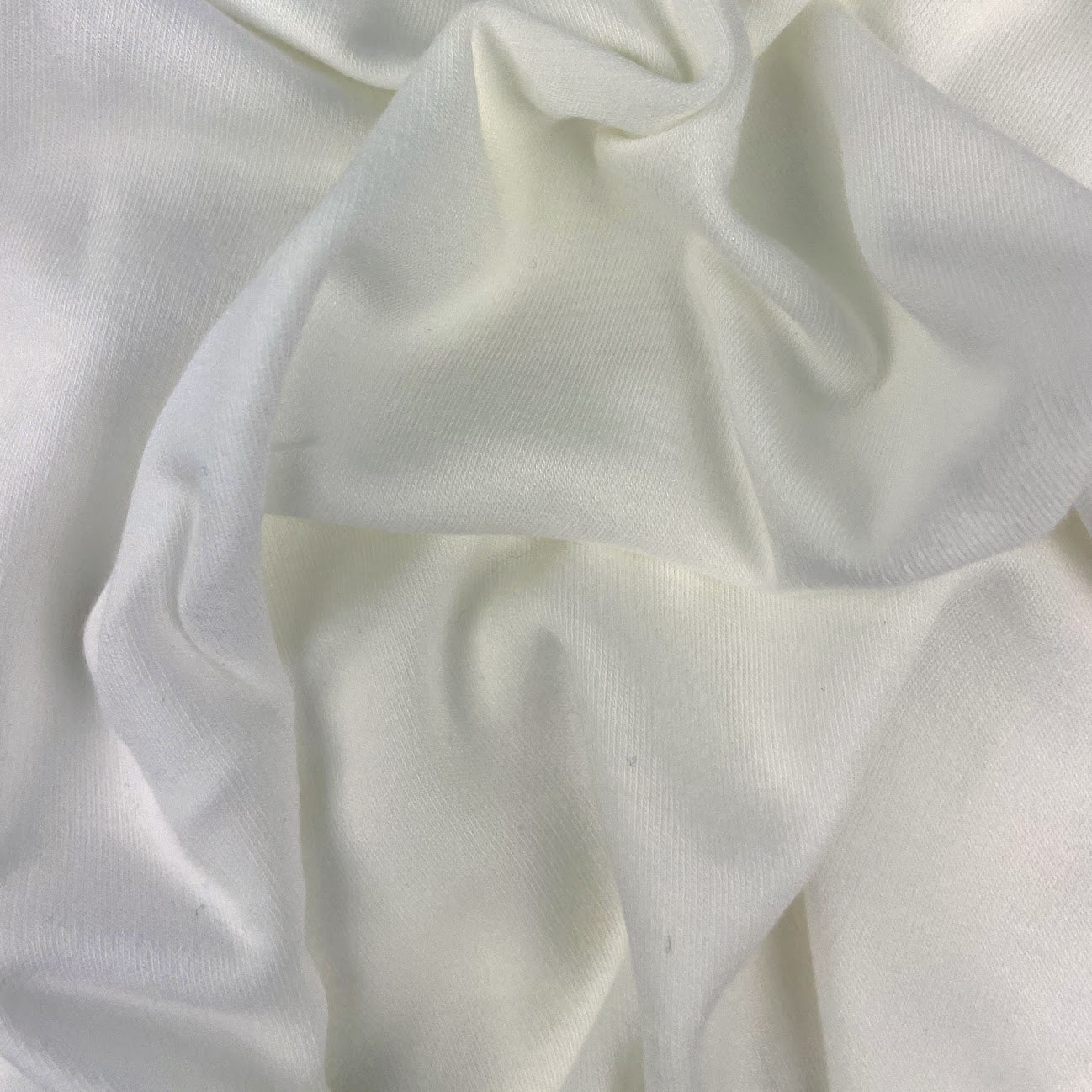 Bamboo Organic Cotton Spandex Interlock - Off White - Extra Wide 72"