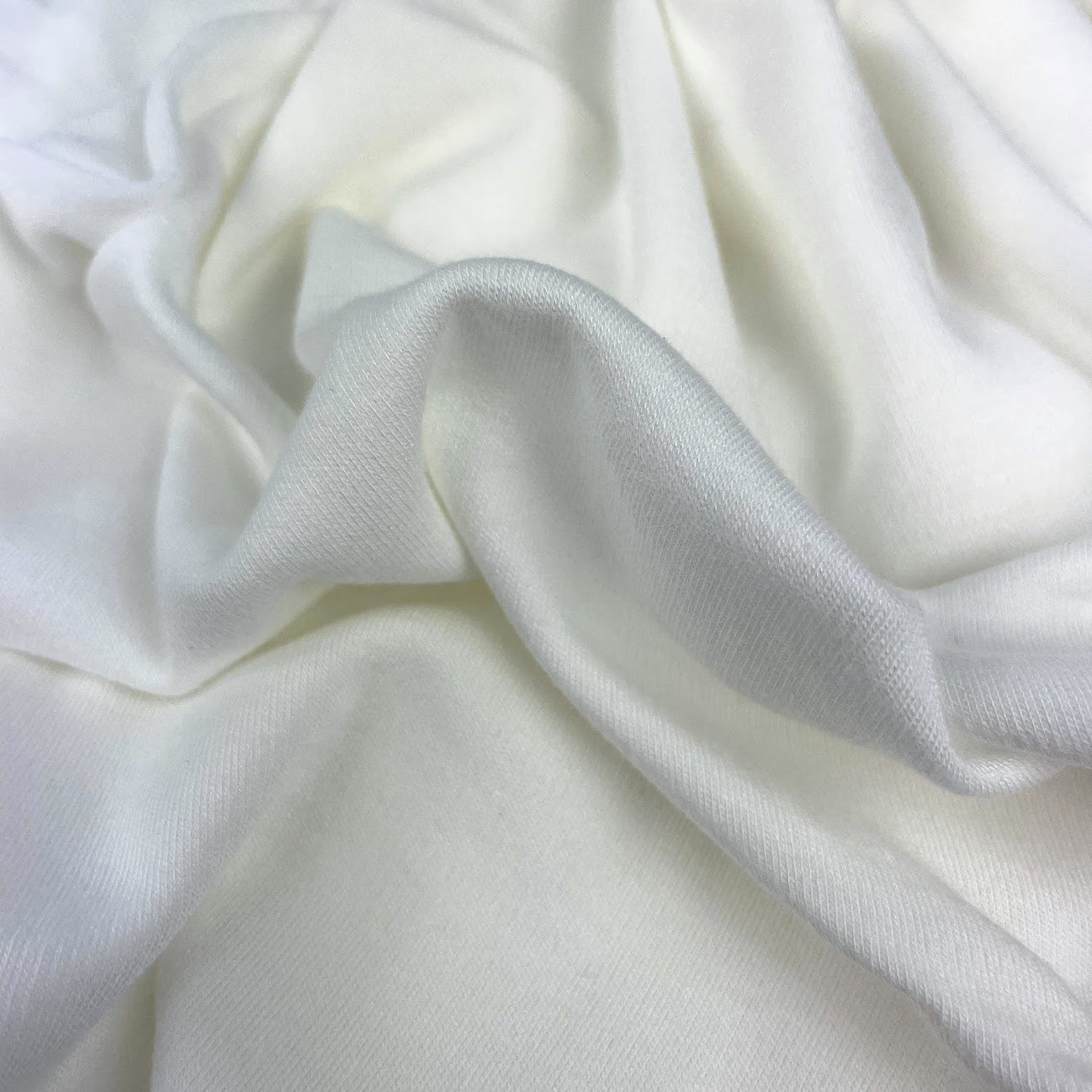 Bamboo Organic Cotton Interlock - Off White