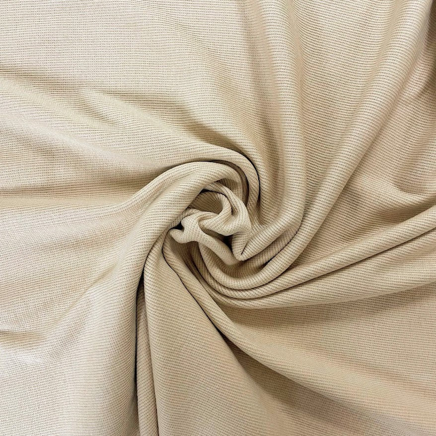 TENCEL™ Lyocell Organic Cotton 2x2 Ribbed Knit - Sand