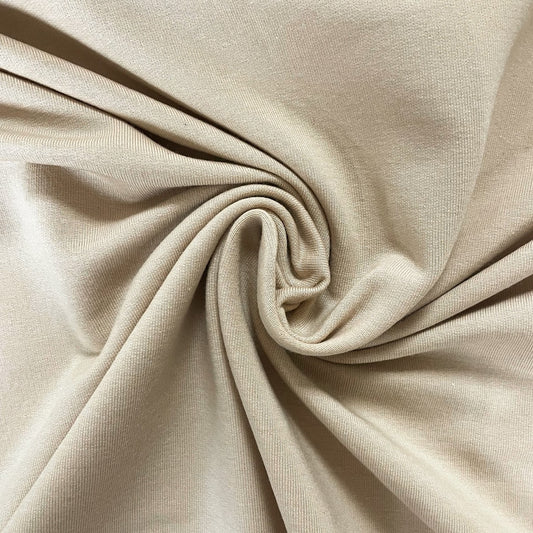 TENCEL™ Lyocell Organic Cotton Brushed Stretch Sweatshirt Fleece - Sand