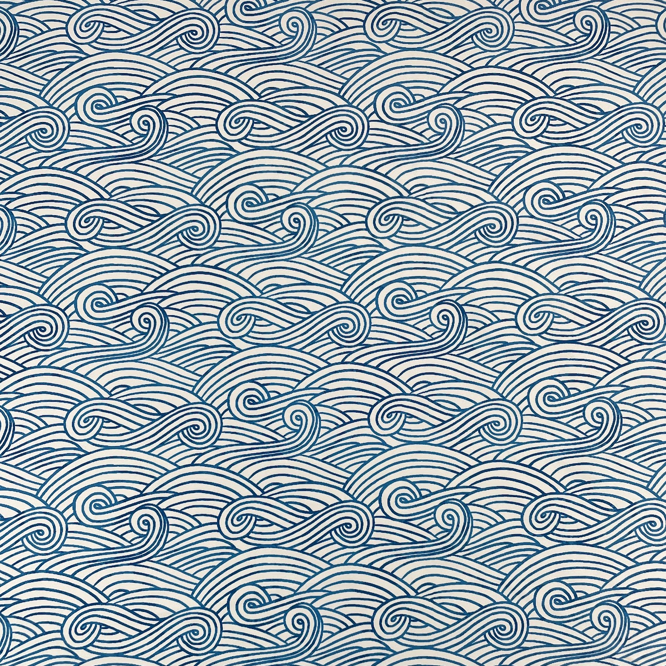 Swim Knit - UPF 50 - Blue Waves - Deadstock - 250gsm - Recycled Polyester