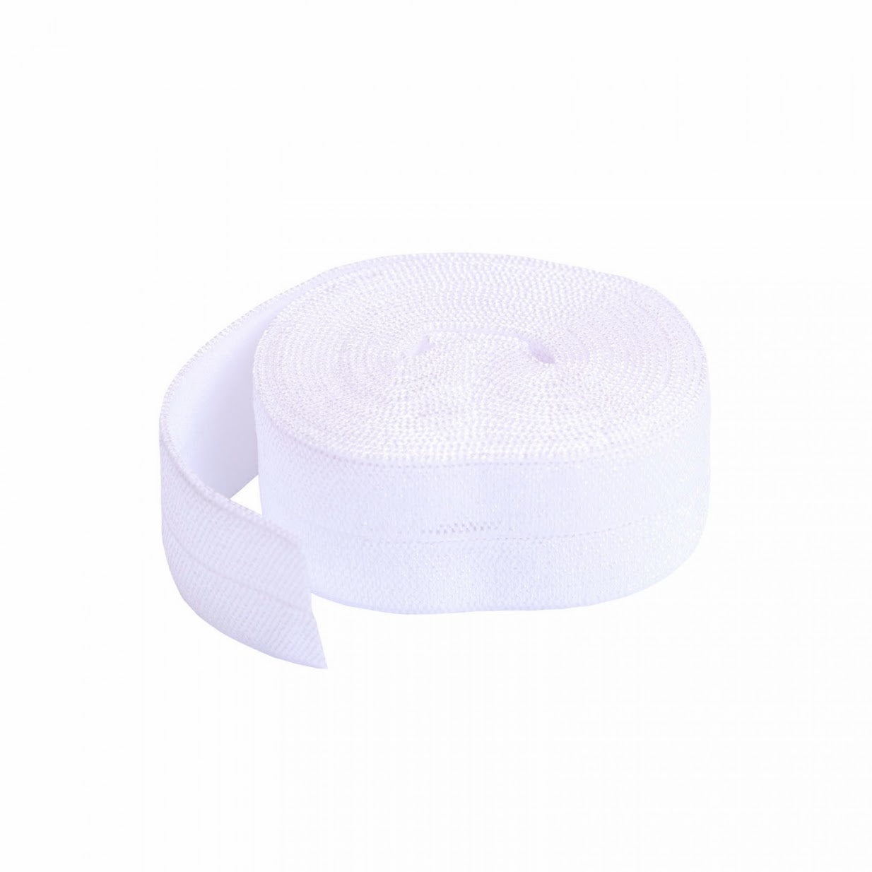 3/4" (20mm) Fold Over Elastic FOE - White