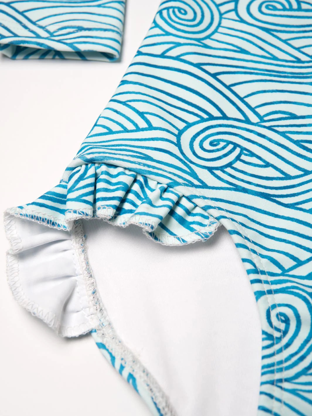 Swim Knit - UPF 50 - Blue Waves - Deadstock - 250gsm - Recycled Polyester