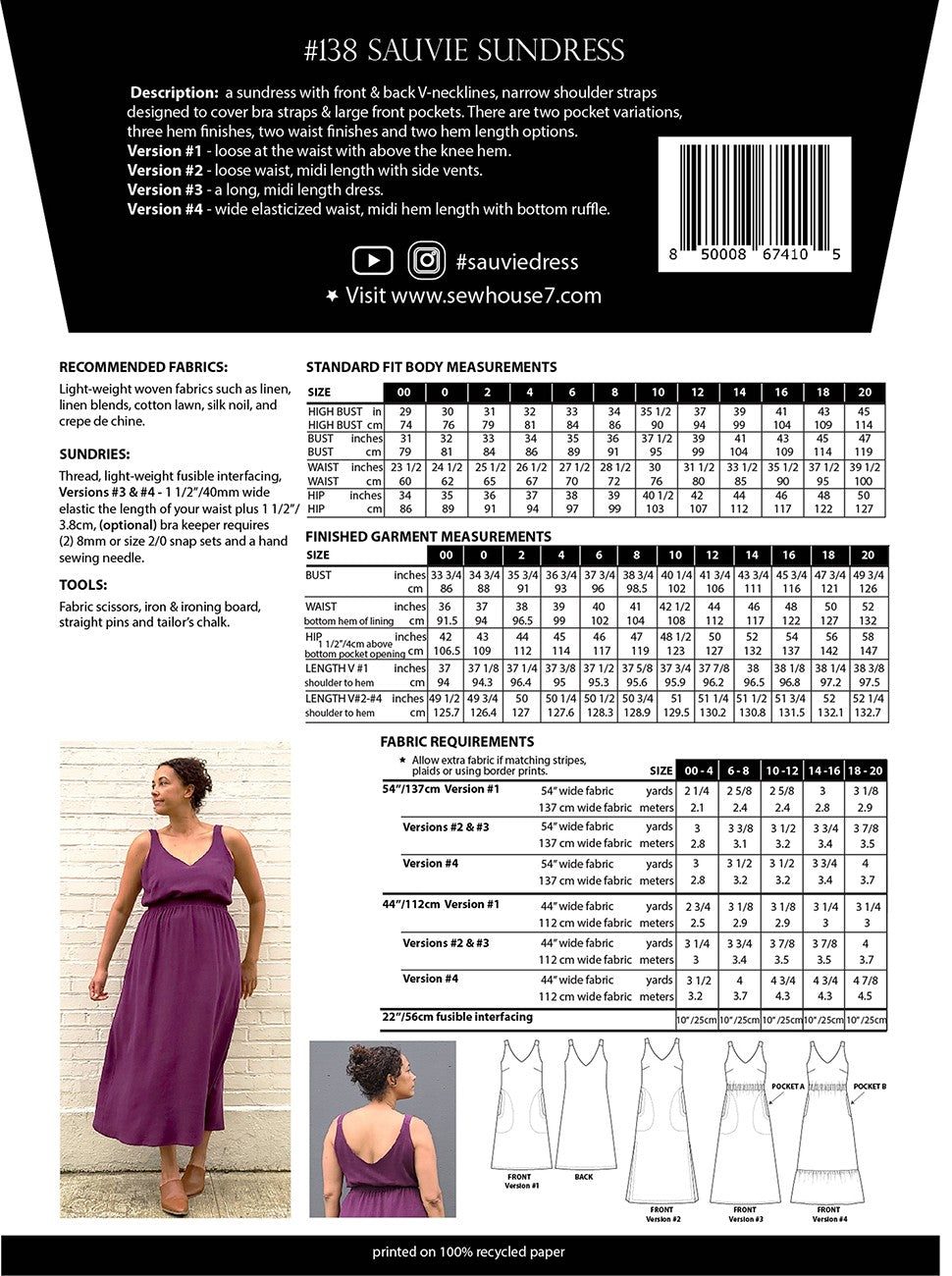 Sew House Seven - Sauvie Dress Sewing Pattern