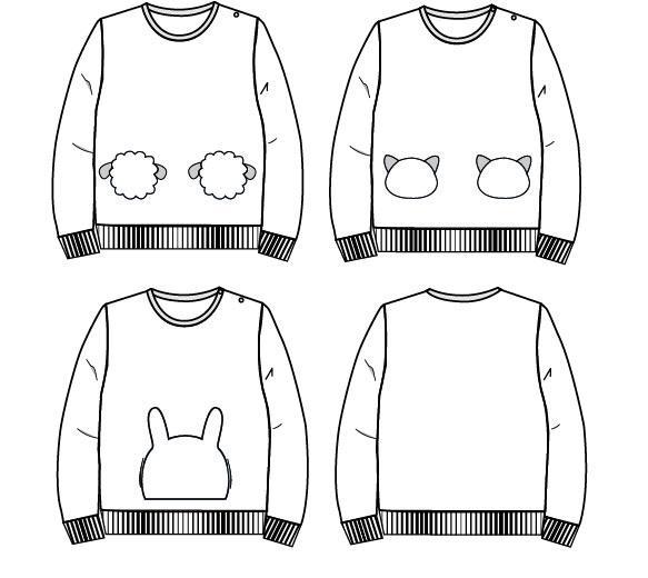 Ikatee - SINTRA sweatshirt - Baby 6M/4Y - Paper Sewing Pattern