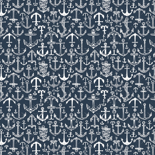 Eclipse Anchors - Cotton Fabric