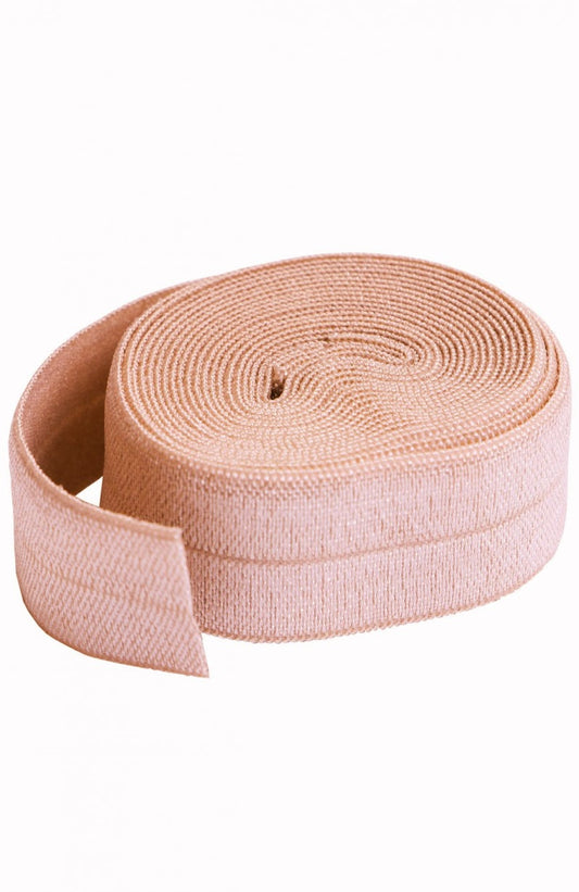 3/4" (20mm) Fold Over Elastic FOE - Peach - By The Yard / 5 Yards