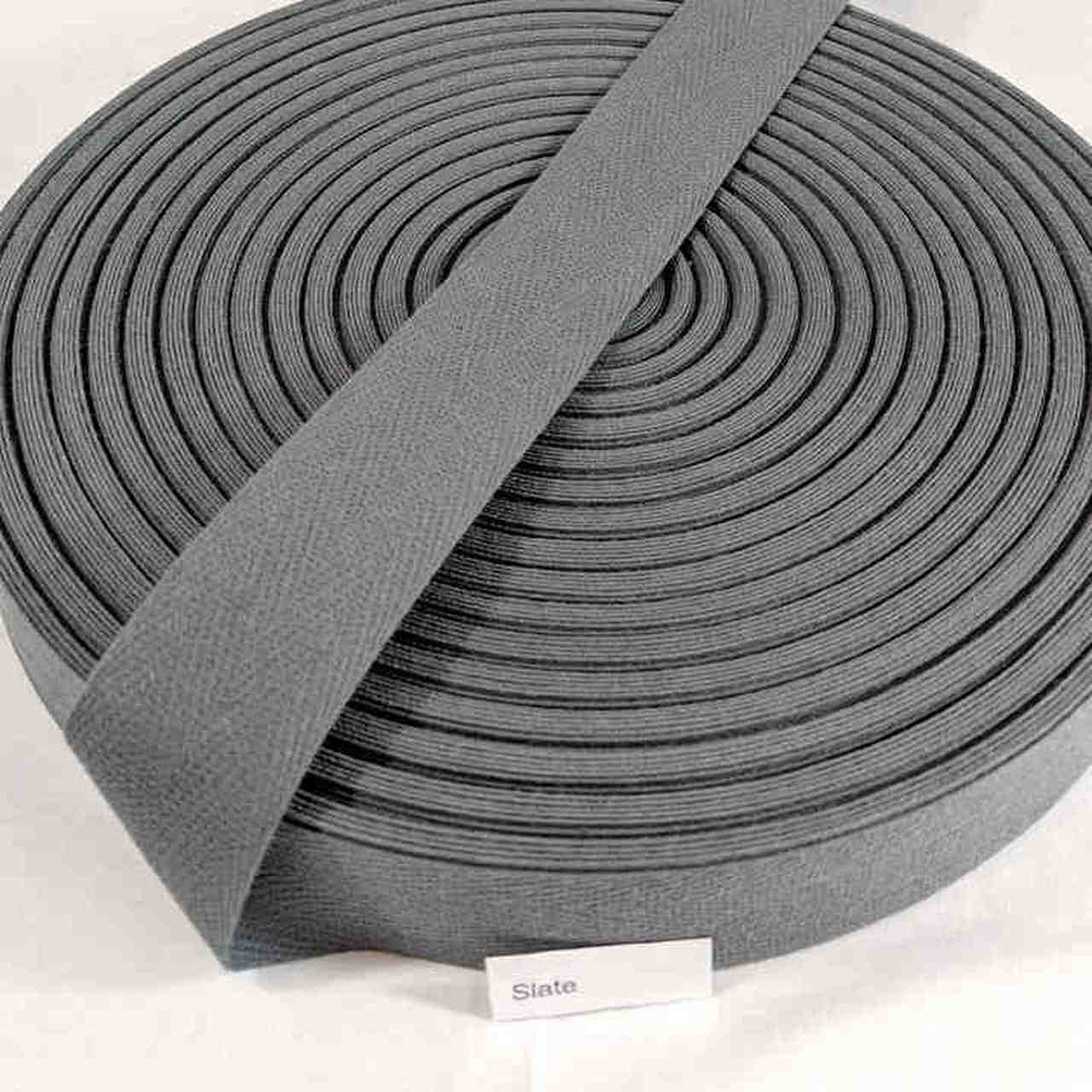 25mm (1 inch) Herringbone Twill Tape 100% Cotton - Slate Grey