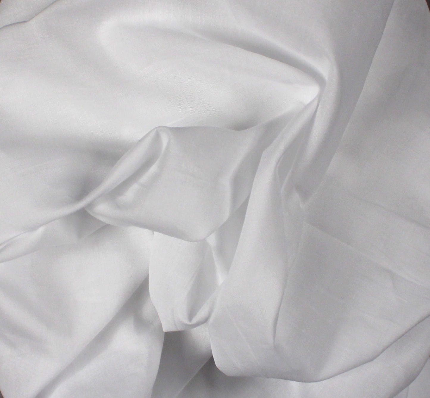 25" Remnant - Combed Cotton Batiste - White