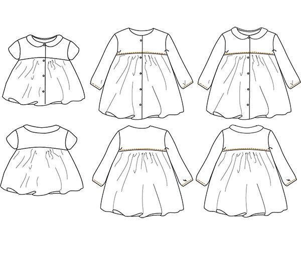 Ikatee - STOCKHOLM Shirt & Dress - Babies 6M/4Y - Paper Sewing Pattern