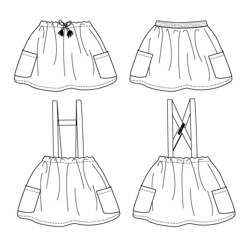 Ikatee - MARGUERITE skirt - Kids 3-12Y - Paper Sewing Pattern