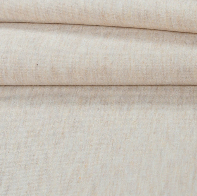 Bamboo/Cotton Stretch Jersey Knit Fabric - Heathered Almond