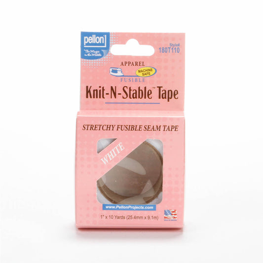 Pellon Knit-N-Stable Tape - White - 1" x 10 yards - stabilize and seam tape