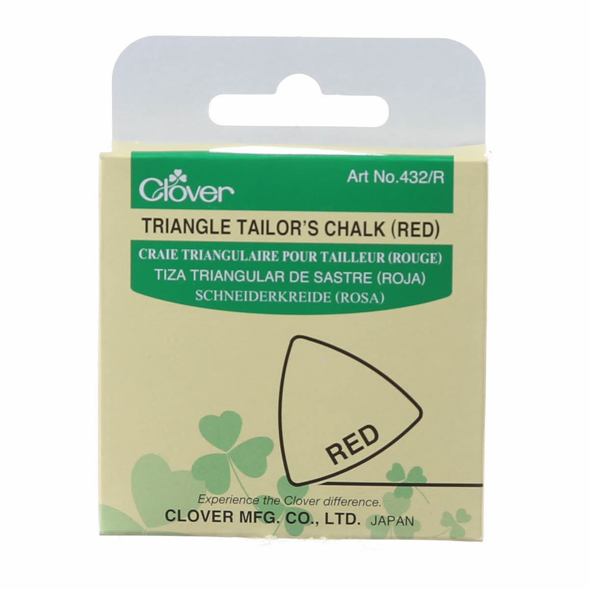 Clover 432 - Triangle Tailor's Chalk - Red / Pink