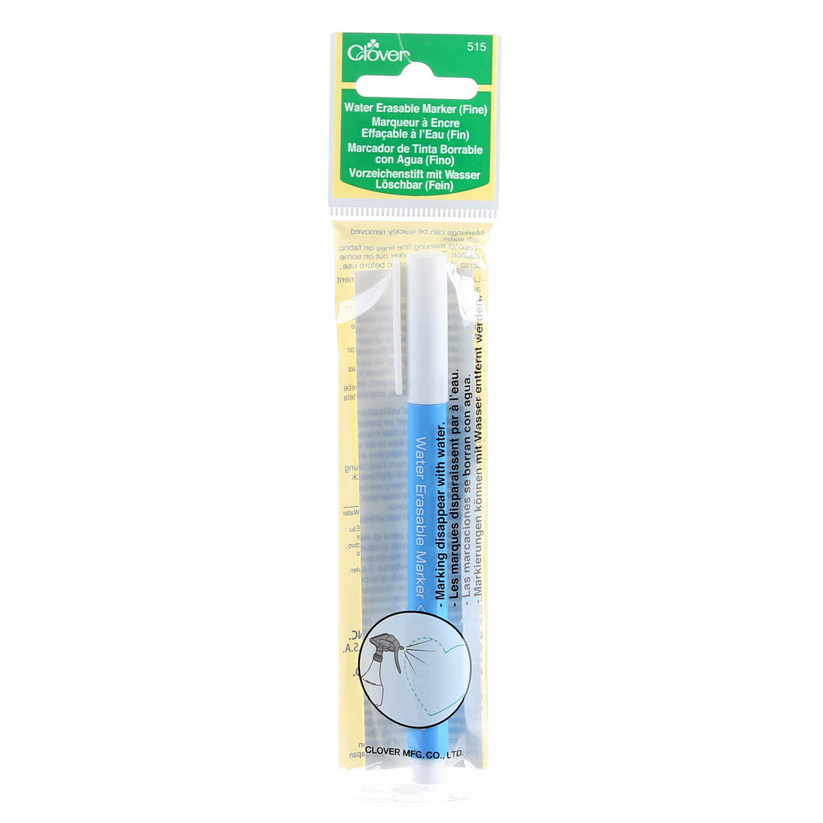 CLOVER 515 Chacopen Water Soluble Fine Tip Marker Blue