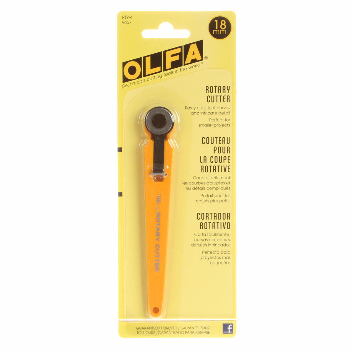 OLFA RTY-4 - Straight Handle Rotary Cutter - 18mm