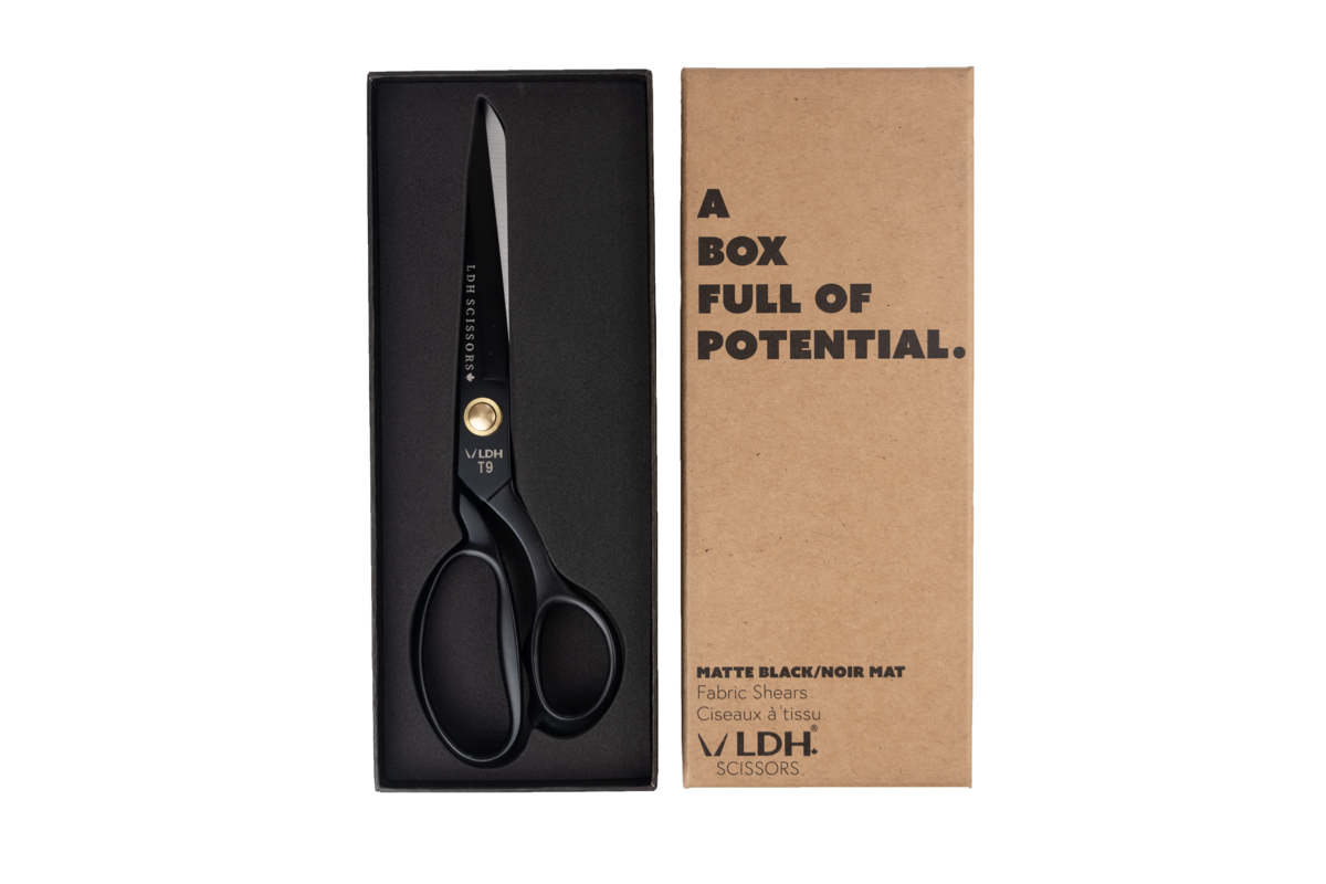 LDH 9.5" Matte Black Fabric Shears - Midnight Edition Scissors