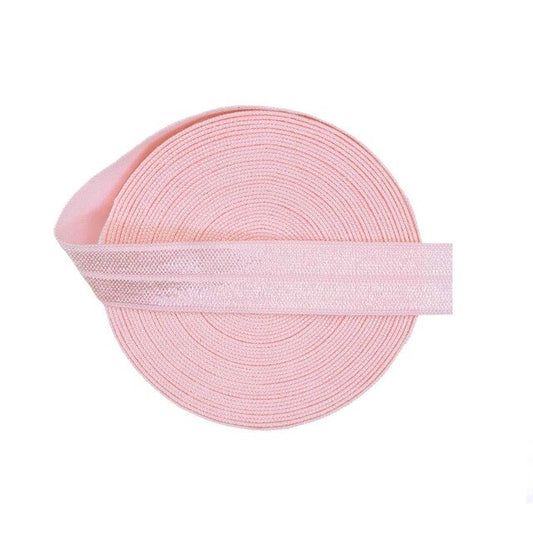 15mm (5/8") Fold Over Elastic FOE - Baby Pink