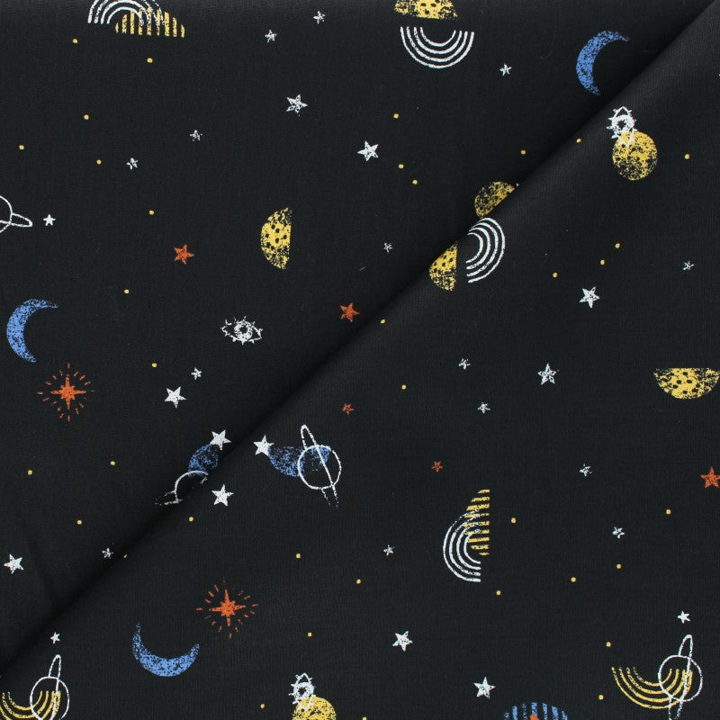 29" Remnant - Galaxy - Black - Organic Cotton Poplin
