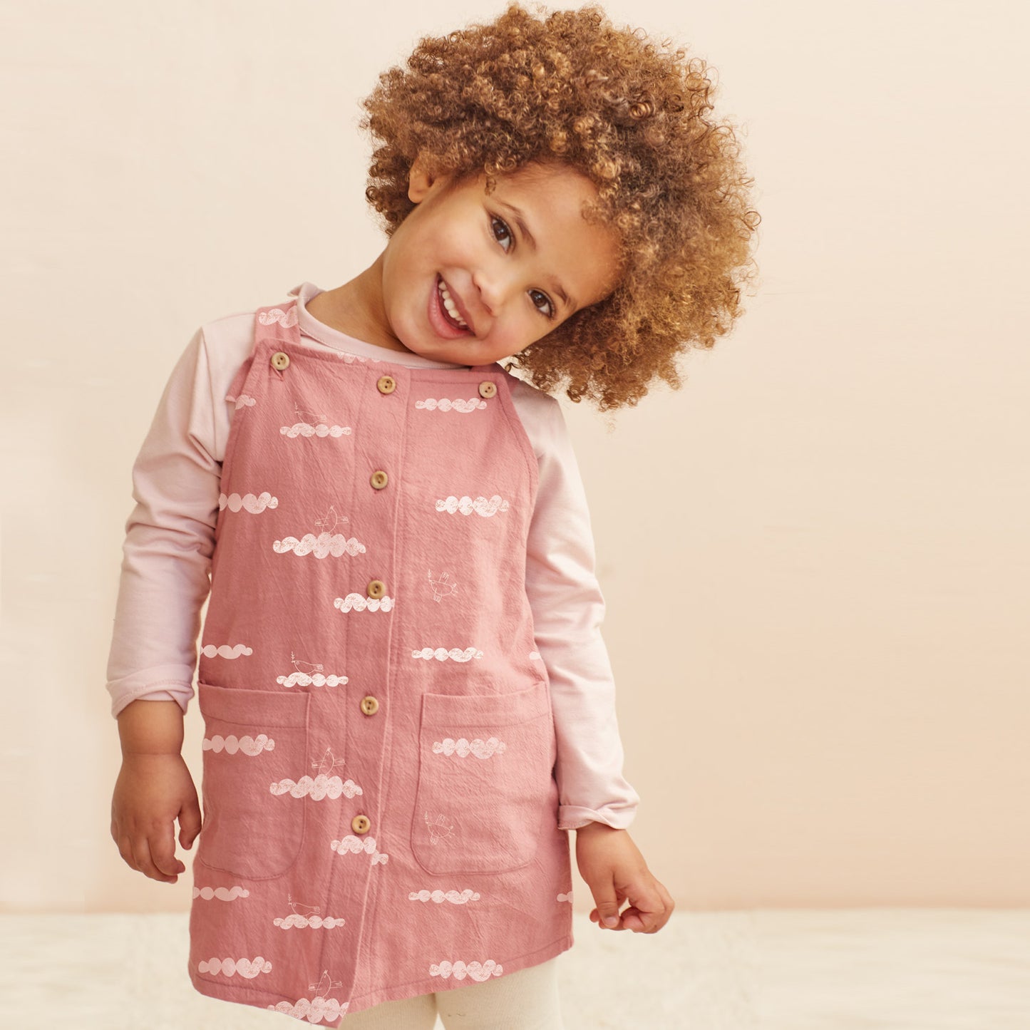 Peacemaker - Doves - Pink - Rustic Cotton