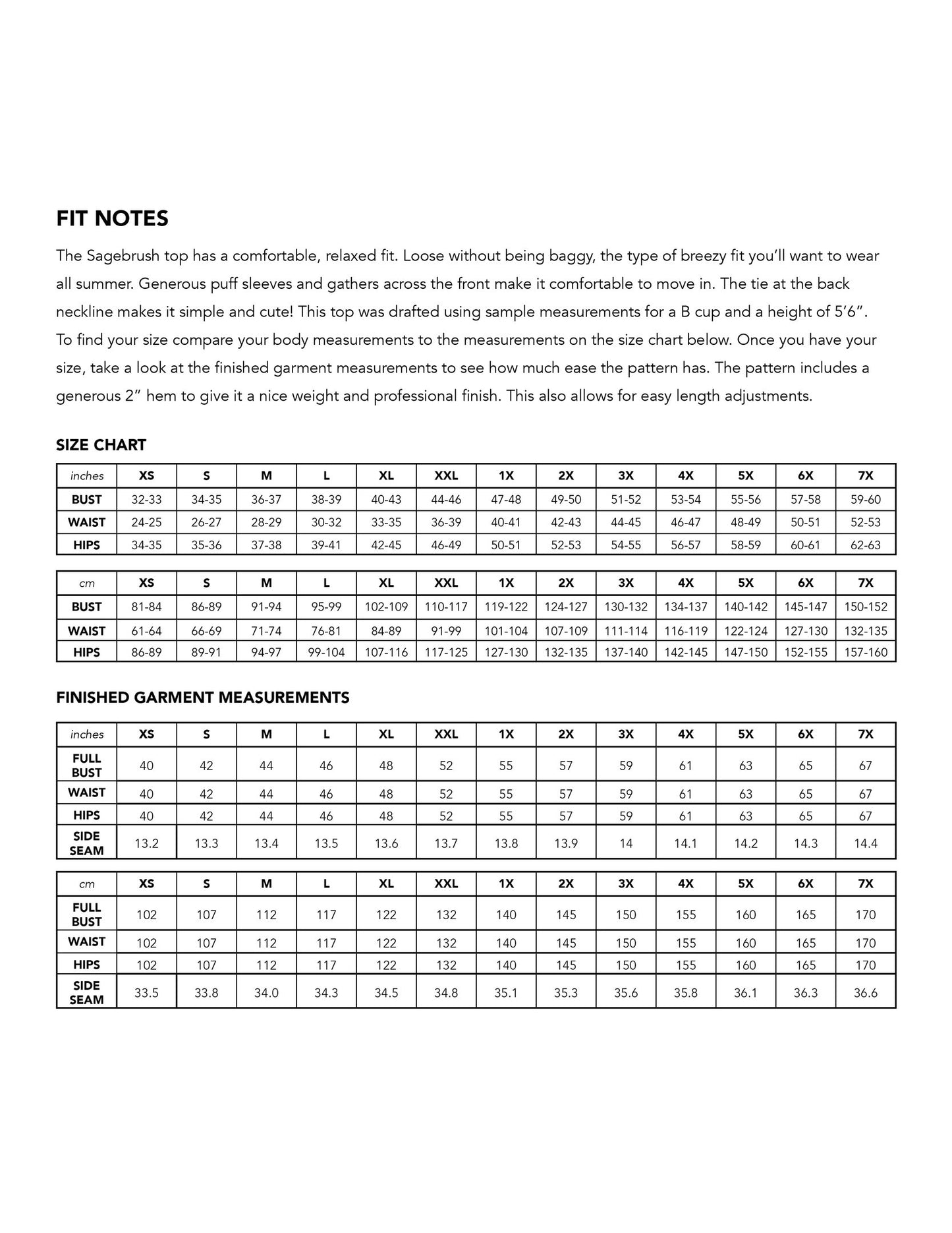 Sagebrush Top Pattern - By Friday Pattern Co
