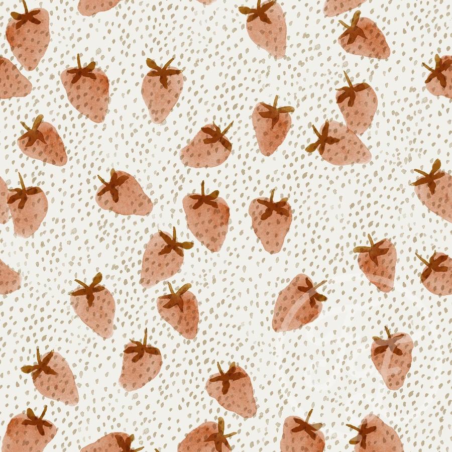 strawberry seed fabric Strawberry & Seeds