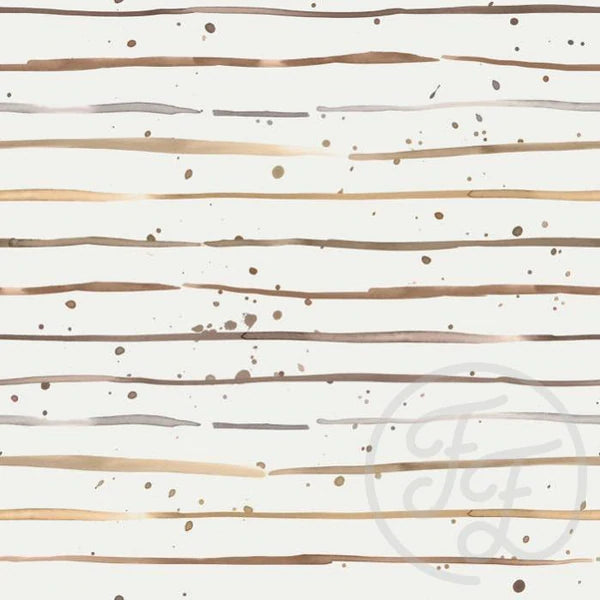 Stripes (Gold) Cotton Jersey Knit
