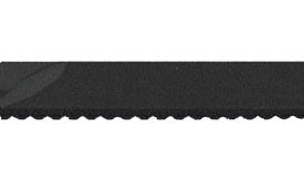 1/2" (12mm) Pre-Folded Scalloped Matte Black Elastic