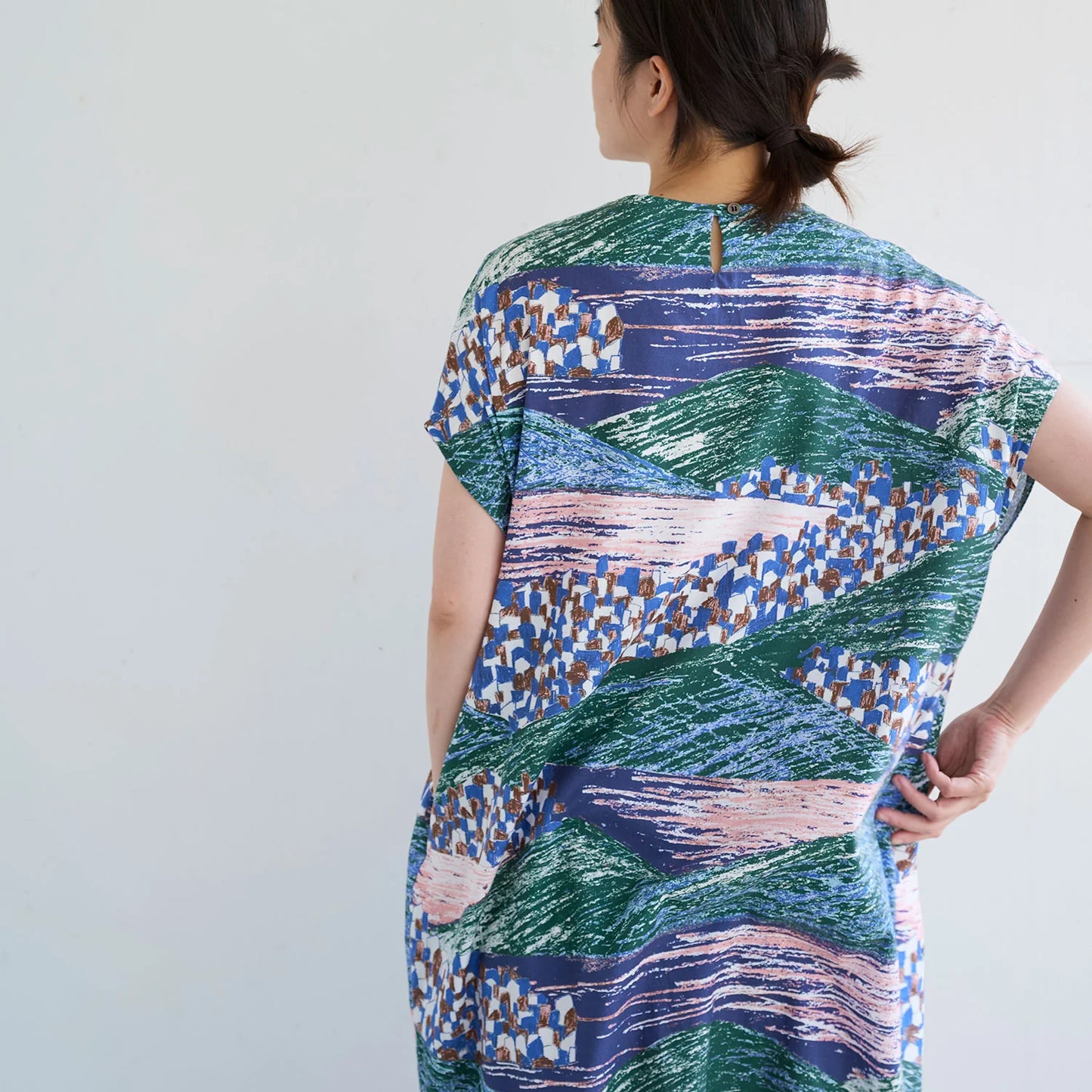 Keshiki - Lake & City - 2A - Cotton Viyella Twill Fabric