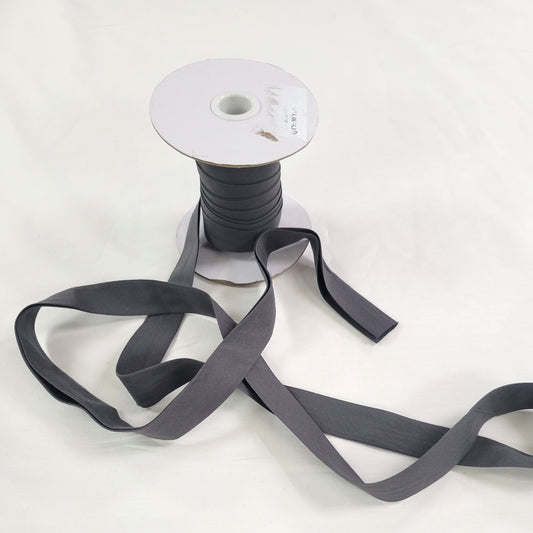 Quilt Bias Binding Extra Wide Double Fold 25mm (1") - Dark Grey