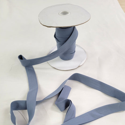 Quilt Bias Binding Extra Wide Double Fold 25mm (1") - Grey Blue