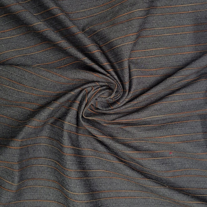 Yarn Dyed Cotton Blend Stretch Twill - Charcoal Stripe - Film Studio Deadstock