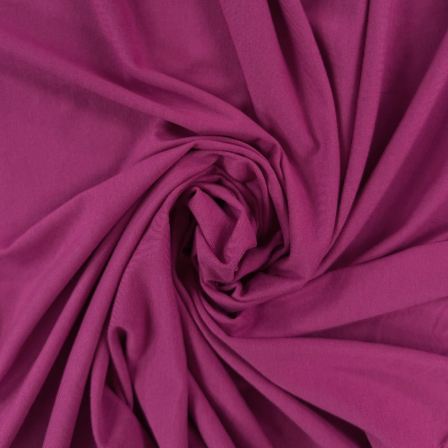 Bamboo Cotton Jersey Knit - Dark Fuchsia - Deadstock