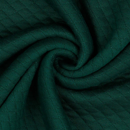 Quilted Cotton Sweater Knit - Forest Green