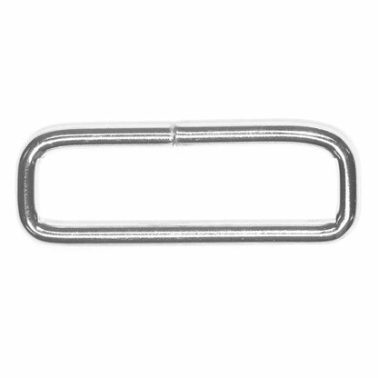 UNIQUE SEWING Rectangle Ring - Metal - 38mm (1.5″) - Silver - 4 pcs.