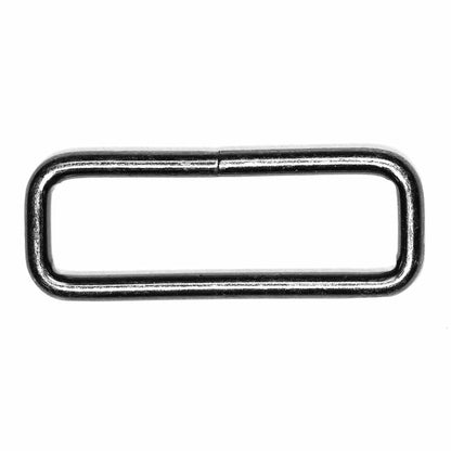 UNIQUE SEWING Rectangle Ring - Metal - 38mm (1.5″) - Gunmetal - 4 pcs.