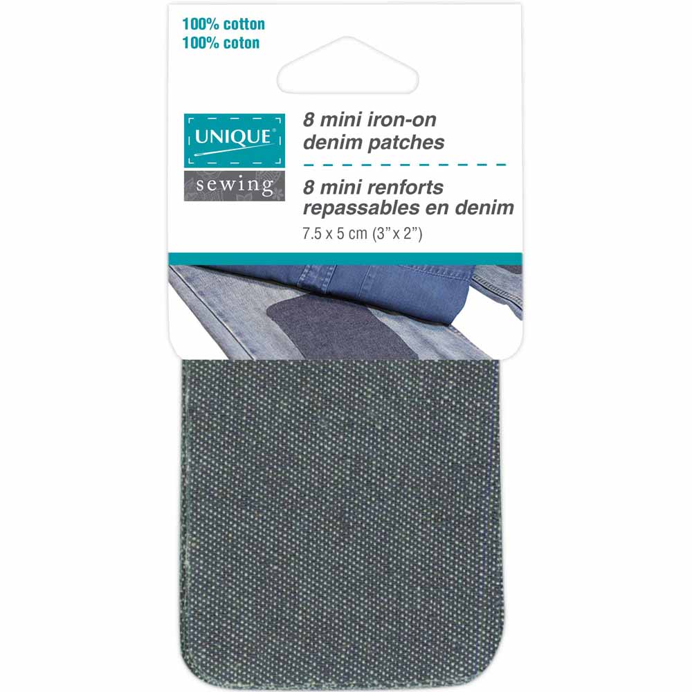 UNIQUE SEWING Denim Patches - 5 x 7.5cm (2″ x 3″) - 8pcs