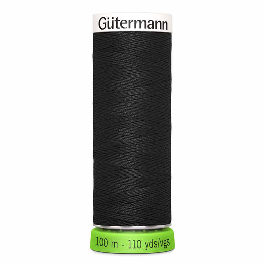 Gütermann rPet (100% Recycled) Sew-All Thread 100m - Col. 000 - Black
