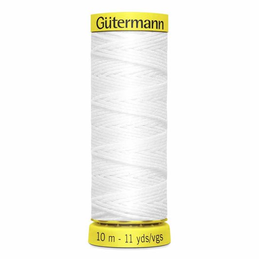 Gütermann Elastic Thread 10m - White