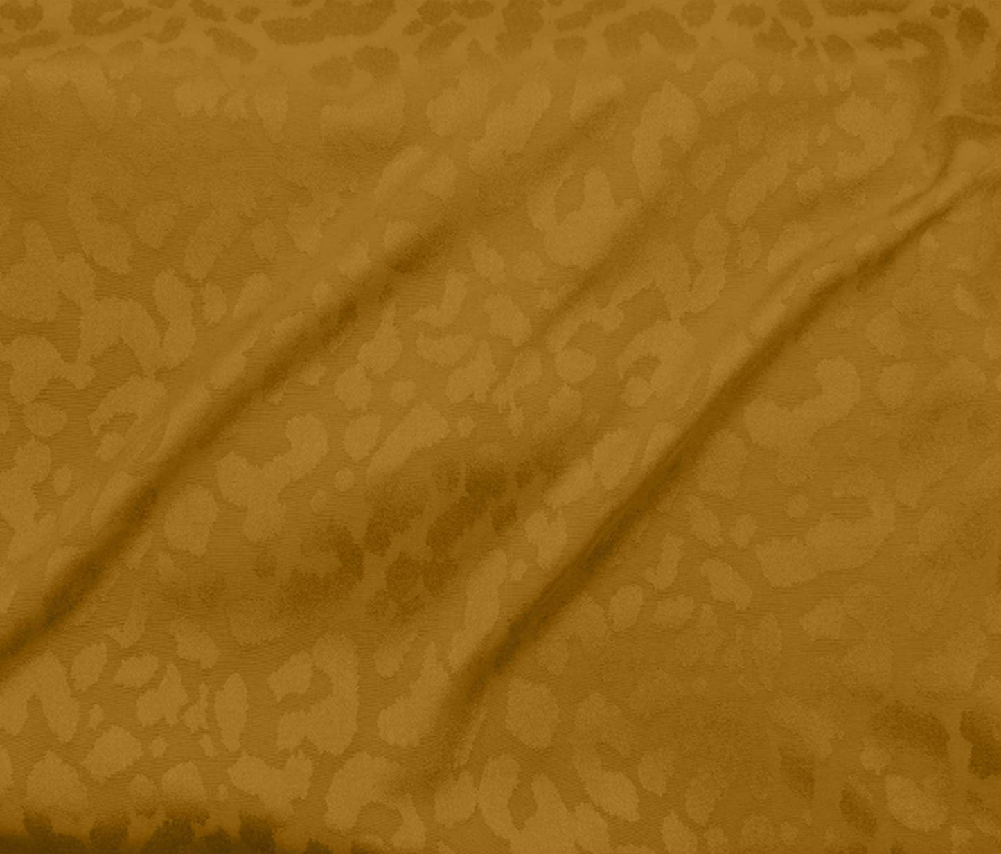 Viscose Rayon Jacquard  - Subtle Leopard Emboss - Mustard