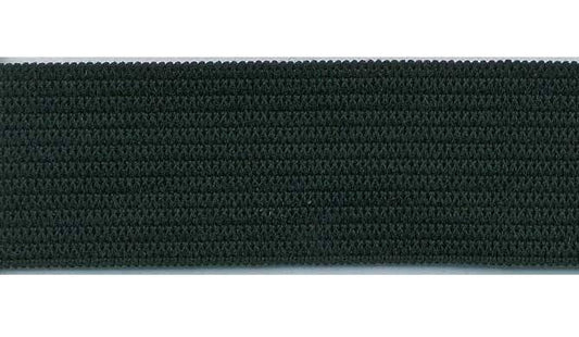 64mm (2.5'') Soft Preshrunk Knitted Elastic - Black