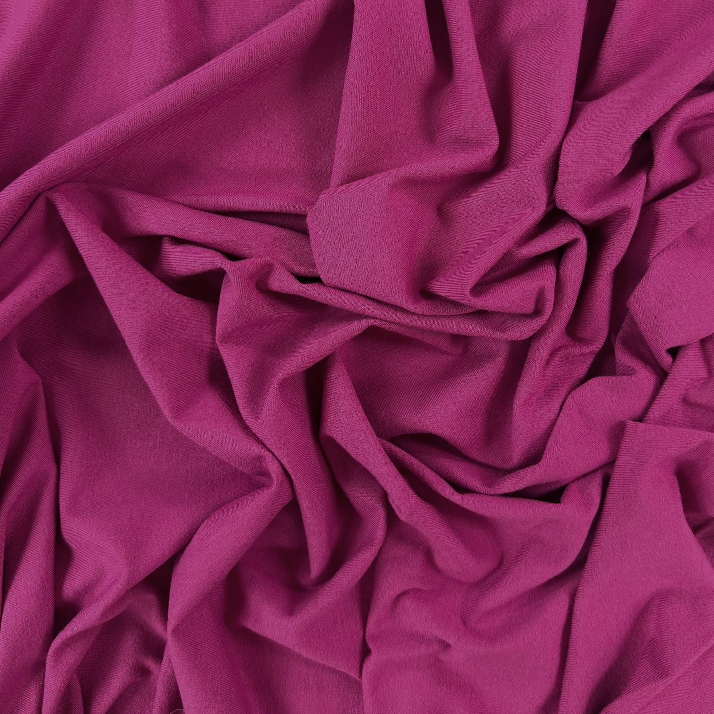 Bamboo Cotton Jersey Knit - Dark Fuchsia - Deadstock
